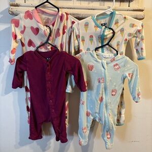 Kickee Pants, angel dear and milkberry bamboo sleeper bundle
